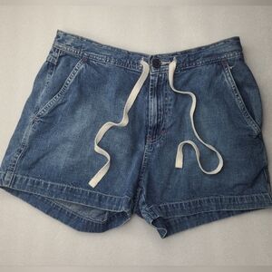 Old Navy Vintage Denim Shorts Women’s size 6 Blue Drawstring
